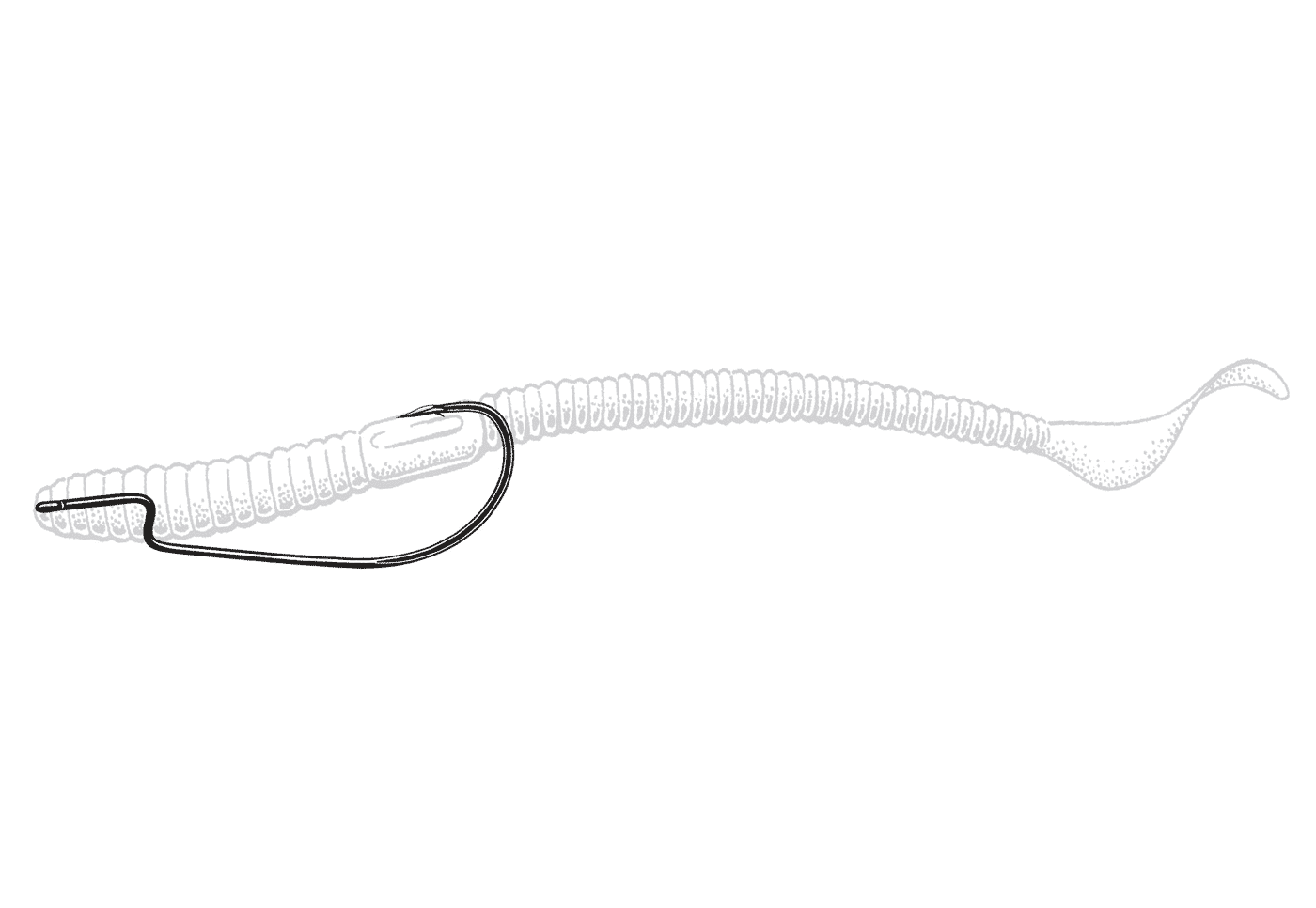 MUSTAD 37177 NP BN Mega Bite Worm Hook: Hooks Online at Pelagic